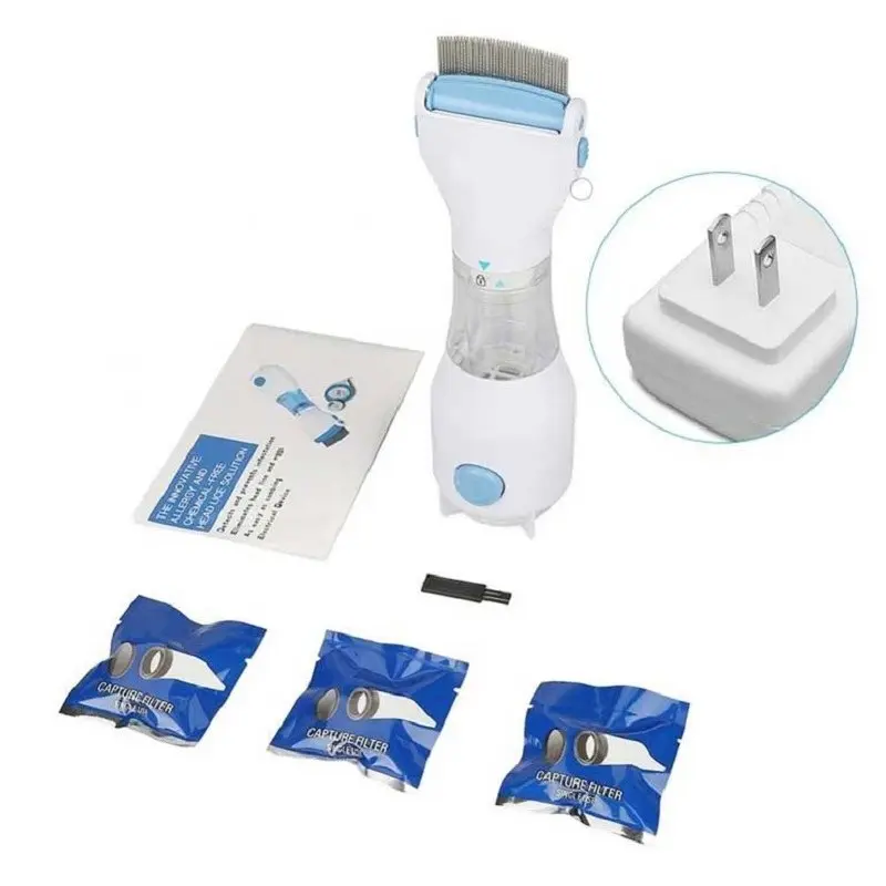 پکیج شانه الکتریکی شپش گیر برند v-comb اصلی