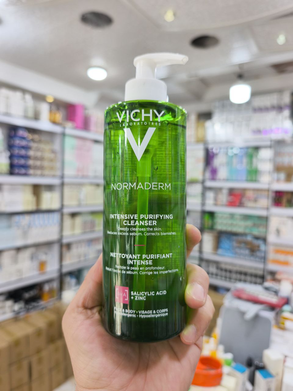 ژل شستشوی صورت ویشی مدل Normaderm مخصوص پوست چرب حجم  400 میل