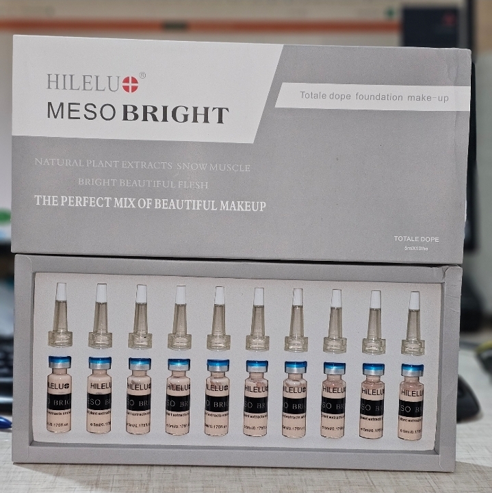 کرم پودر دائم مزوبرایت HILELU MESO BRIGHT پک 10 عددی